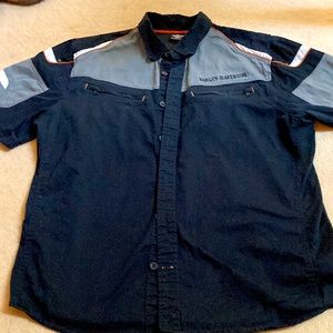 Harley Davidson button up shirt size 2XL